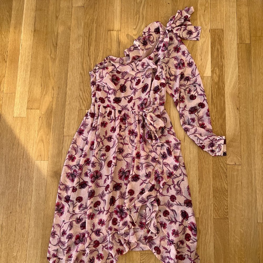 For Love & Lemons One Shoulder Floral Dress